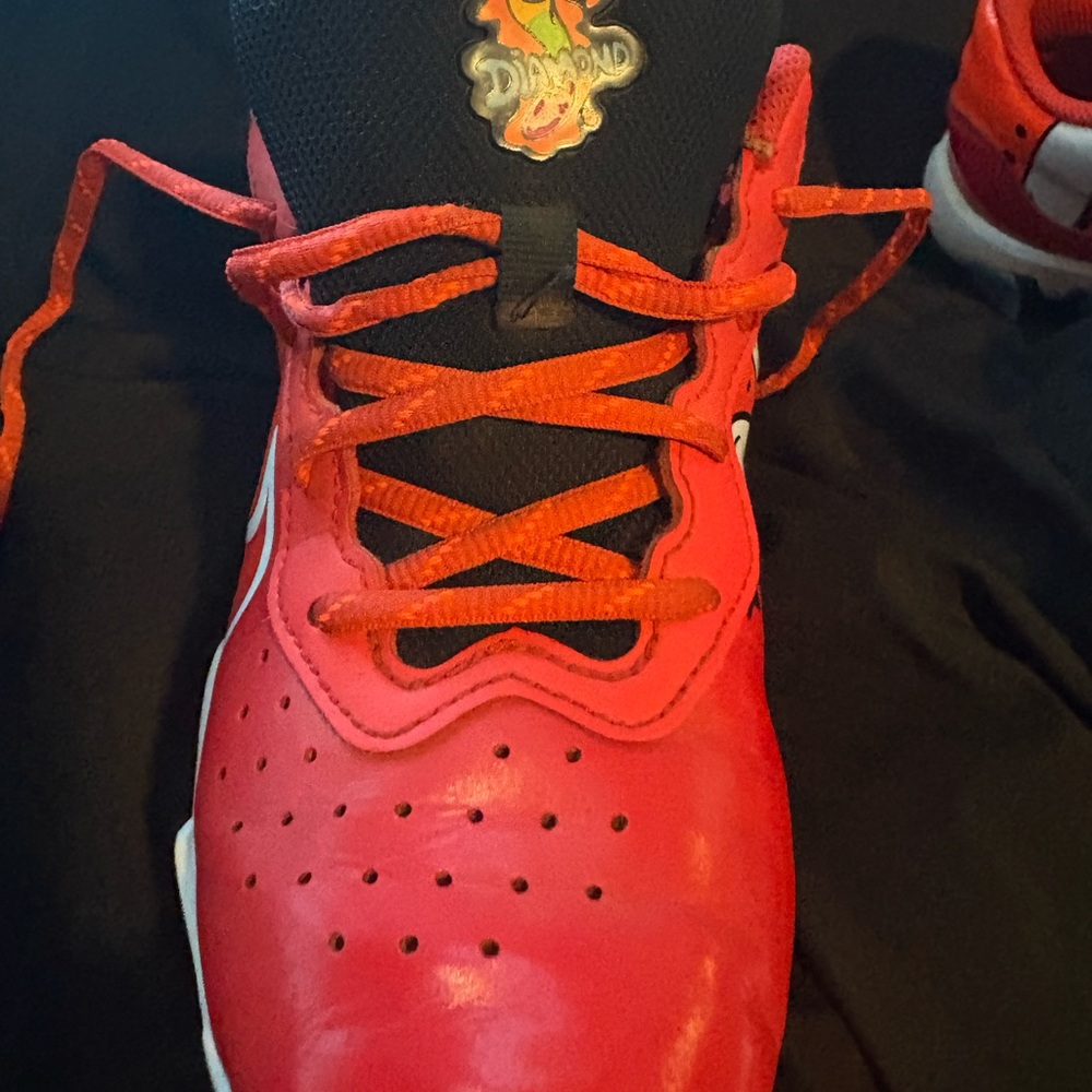 Nike Kids Red Graphic NIKE Huarache baseball cleats size Y6 - Picture 5 of 7